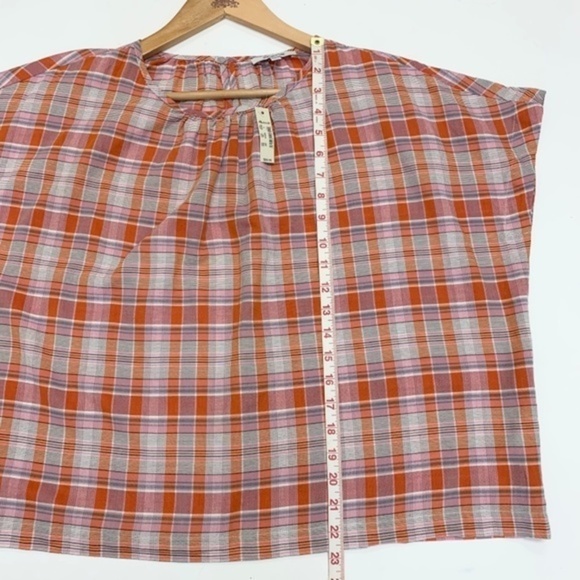 NWT Madewell Shirred Neck Boxy Top June Hero Plaid Size Small - Picture 14 of 14
